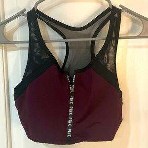 Zip up PINK Sports Bra